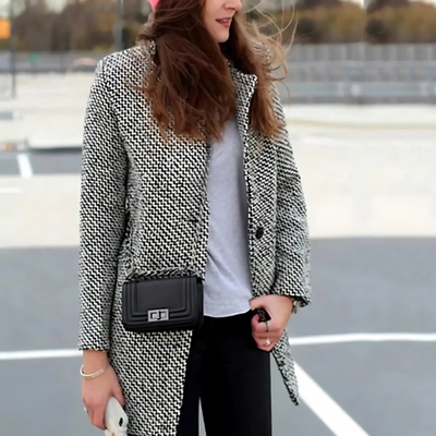 CHELSEA™ | LONG CHECKED COAT