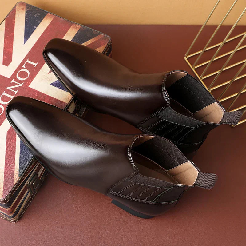Peyton | Synthetic Leather Ankle Boots