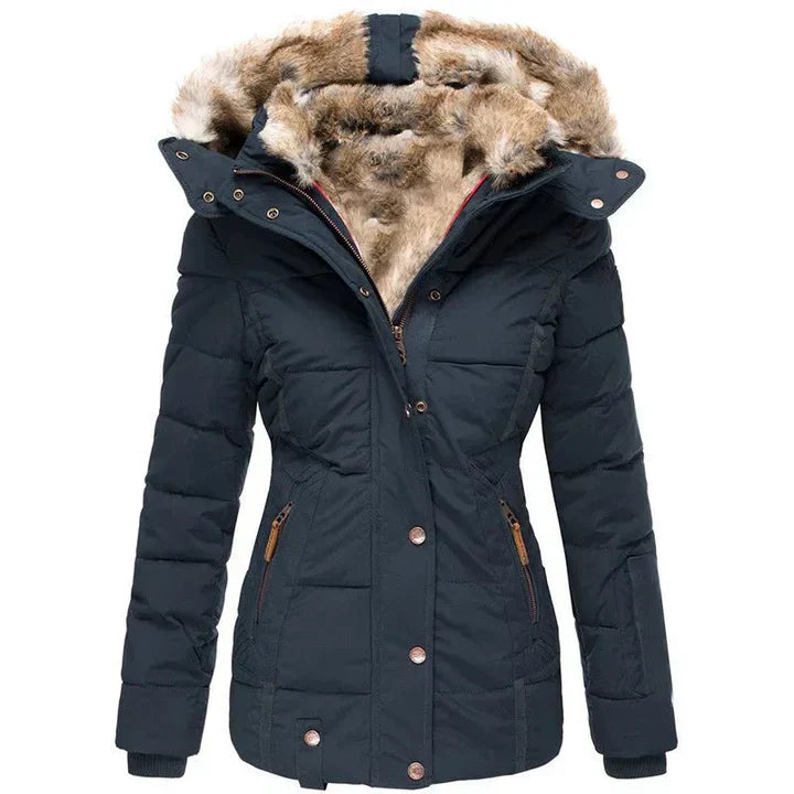 Sophie – Warm Winter Coat with Fur Lining