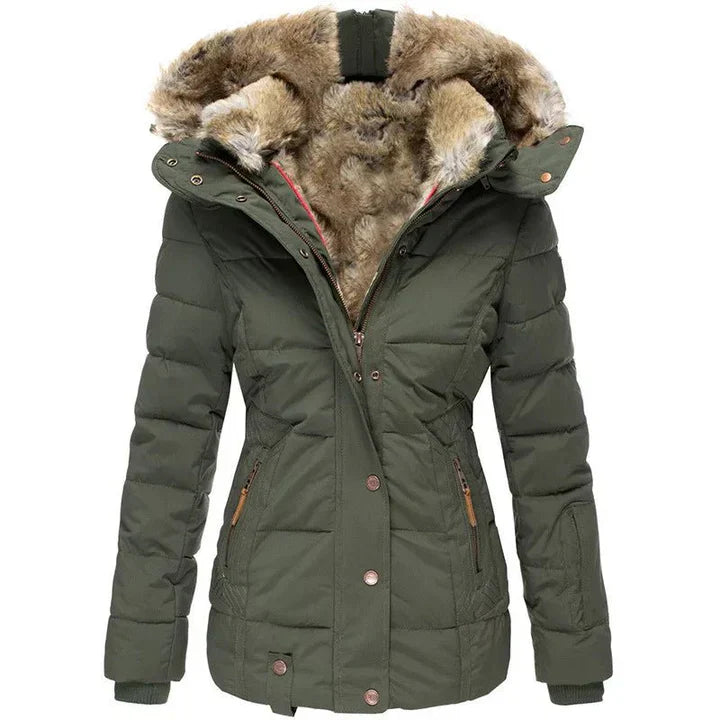 Sophie – Warm Winter Coat with Fur Lining